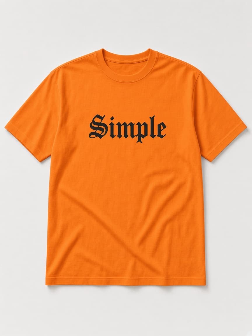 Simple Mark Tee in Orange, front